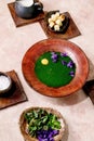 Spring herbasl nettle puree soup