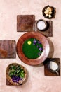 Spring herbasl nettle puree soup