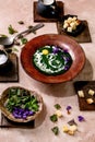 Spring herbasl nettle puree soup