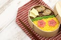spring homemade bento (lunch box ), Japanese food