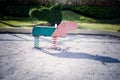 Spring horse at the community playground Royalty Free Stock Photo