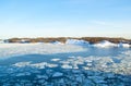 Spring ice drift landscape of the Baltic sea Royalty Free Stock Photo