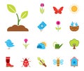 Spring icon set Royalty Free Stock Photo