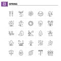 25 Spring icon set. vector background Royalty Free Stock Photo