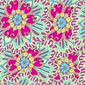 Spring indian flower colorful seamless pattern
