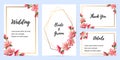 Spring invitations with blossom sakura, cherry flowers