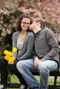 Spring kiss Royalty Free Stock Photo