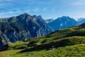 Spring in Kullu valley in Himalaya mountains. Himachal Pradesh, India