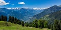 Spring in Kullu valley in Himalaya mountains. Himachal Pradesh, India Royalty Free Stock Photo