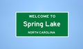 Spring Lake, North Carolina city limit sign. Town sign from the USA.