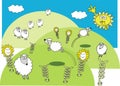Spring lamb cartoon