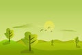 Spring landscape background vector