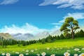 Spring landscape background