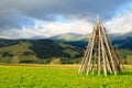 Spring landscape in the Carpathian mountains Royalty Free Stock Photo