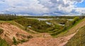 Spring landscape of a closed sand pit