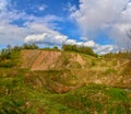 Spring landscape of a closed sand pit