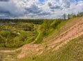 Spring landscape of a closed sand pit