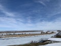 Spring landscape on a cloudy day to the Volga river