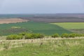 Spring landscape of Danubian Plain, Bulgaria Royalty Free Stock Photo