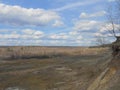 Clouds over the ground. Royalty Free Stock Photo