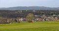 Spring landscape with a golf course Royalty Free Stock Photo