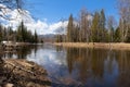 Spring landscape Inzer River South Ural Royalty Free Stock Photo