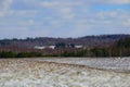 Spring landscape melting of snow in early spring. Stock Image