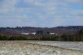 Spring landscape melting of snow in early spring. Stock Image