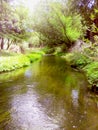 Spring landscape with the river `Volkan`