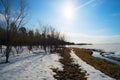 Spring landscape . Siberia, Yugra. Royalty Free Stock Photo