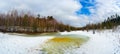 Spring landscape . Siberia, Yugra ,panorama. Royalty Free Stock Photo