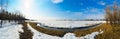 Spring landscape . Siberia, Yugra ,panorama. Royalty Free Stock Photo