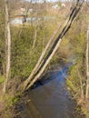 Spring landscape with a small river Royalty Free Stock Photo