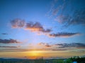 Spring landscape - sunset. The concept of conservation of nature, ecology, peace on the planet. Selective focus, horizontal photo