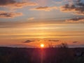 Spring landscape - sunset and dramatic sky of Ukraine. The concept of conservation of nature, ecology, peace on the planet.