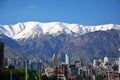 The spring landscape of Tochal mountain and Tehran