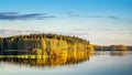 Spring landscape in the Ural, the Irtysh river, Russia, Royalty Free Stock Photo