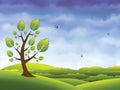 Spring landscape vector background