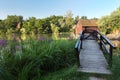 Spring landscepe with watermill