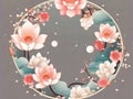 Spring Lantern Festival Design background.generative ai Royalty Free Stock Photo