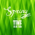 Spring Lettering Design. Green Banner Royalty Free Stock Photo