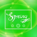 Spring Lettering Design Royalty Free Stock Photo