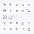 20 Spring Line icon Pack like amanita park summer bench summer