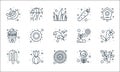 spring line icons. linear set. quality vector line set such as plants, sunflower, ice cream, macro, onion, flower pot, plant,