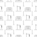Spring loaded pendulum and Newton\'s cradle seamless pattern