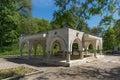 Spring of mineral water in town of Hisarya, Bulgaria Royalty Free Stock Photo