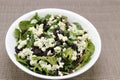 Spring Mix Salad with Blue Cheese Crumbles, Raisins, Balsamic Vinegar