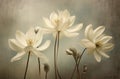 floral natural nature minimal beige flower background concept pastel autumn vintage. Generative AI. Royalty Free Stock Photo