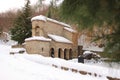 The spring in Monastery of St. Nino at Bodbe in winter