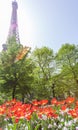 Spring Mood View of Eiffel Tower, Paris Royalty Free Stock Photo
